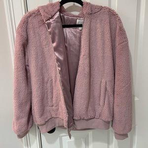 Urban Outfitters pink fuzzy jacket